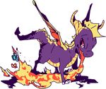  feral fire horn male purple_dragon scalie spyro spyro_the_dragon sunbearstars tail video_games wings 