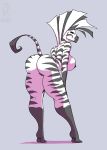  anthro big_breasts breasts butt butt_shot conditional_dnp equine female friday_(jollyjack) fur jollyjack looking_at_viewer mammal nipples nude pussy striped_fur stripes white_fur zebra 