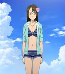  bikini glasses highres screencap shorts sket_dance stitched swimsuit yagi_kaoru 