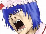  :o blue_hair death_note female open_mouth parody remilia_scarlet touhou yagami_light 
