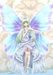  butterfly_wings dress highres hika_(cross-angel) long_hair multicolored multicolored_wings original solo wings 