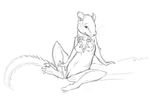  anthro breasts chipmunk female mammal necklace nipples nude pussy rodent sketch solo spread_legs spreading tryst_entangled 