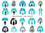  1925_(vocaloid) aqua_eyes aqua_hair black_hair black_rock_shooter blue_eyes blue_hair clock_lock_works_(vocaloid) dress flowers hat hatsune_miku himitsu_keisatsu_(vocaloid) long_hair matryoshka_(vocaloid) miku_append musunde_hiraite_rasetsu_to_mukuro_(vocaloid) ribbons rolling_girl_(vocaloid) romeo_and_cinderella_(vocaloid) shiteyanyo skirt thighhighs tie twintails vocaloid 