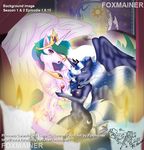  alicorn anthrofied big_breasts breasts crown cutie_mark equine female foxmainer friendship_is_magic horn horse lesbian mammal my_little_pony nipples nude pony princess_celestia_(mlp) princess_luna_(mlp) pussy signature winged_unicorn wings 