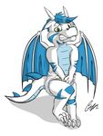  diaper dragon looking looking_at_viewer male plain_background solo white_background 