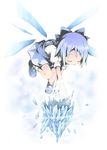  blue_bow blue_footwear blue_hair blue_skirt blue_wings bow bowing cirno closed_eyes full_body hair_bow ham_(points) mary_janes shirt shoes short_hair short_sleeves simple_background skirt solo suspender_skirt suspenders touhou white_background white_shirt wings 
