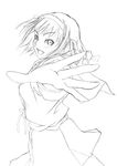  greyscale kita_high_school_uniform monochrome osuzu_akiomi school_uniform serafuku sketch solo suzumiya_haruhi suzumiya_haruhi_no_yuuutsu 