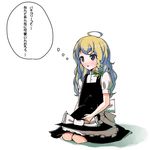  blonde_hair blush itou_life kirisame_marisa sitting solo touhou translated 