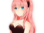  achiki aqua_eyes bad_id bad_pixiv_id bare_shoulders blue_eyes breasts cleavage face hairband long_hair medium_breasts megurine_luka pink_hair solo upper_body vocaloid 