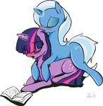  book cutie_mark equine female feral friendship_is_magic horn lesbian mammal my_little_pony nibble trixie_(mlp) twilight_sparkle_(mlp) unicorn zev 