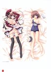  11eyes bra breasts chikotam dakimakura minase_yuka nipples open_shirt panty_pull school_swimsuit seifuku swimsuits thighhighs 