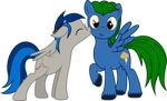  duo equine eyes_closed eyewear feral friendship_is_magic gay glasses kissing male mammal max_veers maximillianveers muffin_bolt my_little_pony pegasus wings 