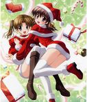  christmas ef_~a_fairytale_of_the_two~ hayama_mizuki miyamura_miyako nanao_naru thighhighs 