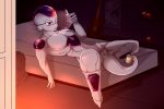  2019 absurd_res alien anthro butt chapaevv digital_media_(artwork) dragon_ball dragon_ball_z erection frieza frieza_race girly hi_res humanoid looking_at_viewer male not_furry nude open_mouth penis phone red_eyes smile solo tongue 