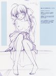  breasts ef_~a_fairytale_of_the_two~ miyamura_miyako monochrome nanao_naru nipples sketch 