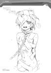  hiruko_(shangri-la) monochrome naked range_murata shangri-la sketch 