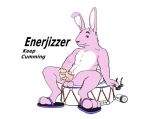  absurd_res anthro balls cirrus_blackpaw_(artist) cum energizer energizer_bunny hi_res lagomorph male mammal masturbation penile_masturbation solo why 