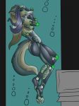  android anthro breasts butt canid canine canis digital_media_(artwork) domestic_dog dragonmanmike female machine mammal robot rubber simple_background synthetic transformation 