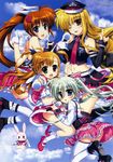  bleed_through einhart_stratos fate_testarossa fixed fujima_takuya heterochromia mahou_shoujo_lyrical_nanoha mahou_shoujo_lyrical_nanoha_vivid takamachi_nanoha thighhighs vivio 