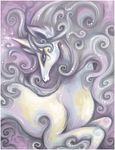  blue_eyes cool_colors equine grey grey_hair hair horn horse iceandsnow mammal nintendo pok&#233;mon pok&eacute;mon rapidash shiny solo stylized unicorn video_games 