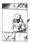  black_and_white chibineco chubby comic cub greyscale haru male monochrome shinobu translated translation_request unknown_species young 