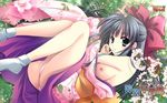  breasts debonosu kagura_soushunfu nipples pantsu wallpaper yamamoto_kazue yukata 