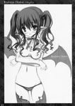  breast_hold breasts elf monochrome pantsu see_through thighhighs tinkerbell tinkle wings 