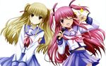  angel_beats! satou_rika seifuku yui_(angel_beats!) yusa 