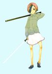  copyright_request eyepatch katana rakuraku skirt solo stitches stitching sword weapon 