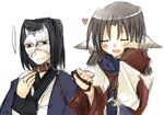  1girl ainu_clothes animal_ears blush dog_ears eruruw hair_ornament hakuoro heart suzushiro_kurumi utawareru_mono 