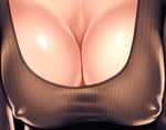  breasts cleavage close-up copyright_request covered_nipples large_breasts okano_hajime solo 