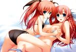  akatsuki_no_goei bra breast_grab breasts nikaidou_aya nikaidou_reika nipples nopan pantsu syangrila tomose_shunsaku yuri 