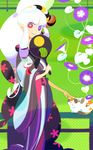  cat fan flowers katanagatari kimono togame 