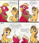  big_macintosh_(mlp) caramel_(mlp) comic crossgender cutie_mark dialogue draft_horse english_text equine female feral friendship_is_magic horse humor looking_at_each_other male my_little_pony pony shock smile suggestive 