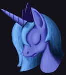  alicorn arrkhal black_background blue_hair crying equine eyes_closed female feral friendship_is_magic hair horn horse mammal my_little_pony pegasus plain_background pony princess_luna_(mlp) sad solo unicorn wings 