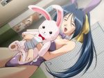  1girl blush do_you_like_horny_bunnies ecchi_na_bunny-san_wa_kirai? happy kugenuma_ryo long_hair open_mouth stuffed_animal stuffed_toy yamane_masahiro zyx 