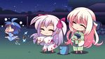  chibi fireworks game_cg japanese_clothes kikouyoku_senki_ii_gin_no_toki_no_corona komowata_haruka night 