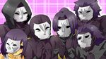  bad_id bad_pixiv_id blush bracelet carnival_phantasm child dark_skin earrings fate/stay_night fate/zero fate_(series) hood jewelry mask multiple_boys multiple_girls multiple_persona parody pppnd purple_eyes purple_hair super_affection 