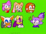  avian bandanna bat beak bird blaze_the_cat blue_eyes breasts brown_eyes cat circlet cleavage clothed clothing cream_the_rabbit darksonic250 echidna eyewear feline female green_background green_eyes grin group hair happy hedgehog lagomorph mammal orange orange_body pink pink_hair plain_background ponytail purple purple_body rabbit rouge_the_bat sega sonic_(series) sonic_riders sunglasses swallow_(bird) sweat tikal_the_echidna wave_the_swallow white white_hair wings yellow_eyes 