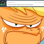  applejack_(mlp) ask_jappleack blonde_hair equine female friendship_is_magic frown green_eyes hair horse hotdiggedydemon mammal my_little_pony pony tumblr 