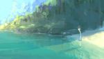  bad_id bad_pixiv_id beach cloud copyright_request day landscape outdoors scenery sky solo toe_(gardengirls) water 