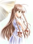  braid dress karen_(sister_princess) masakichi_(crossroad) parasol sister_princess solo twin_braids umbrella 