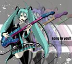  akishima_kei aqua_hair bad_id bad_pixiv_id guitar hatsune_miku instrument long_hair solo thighhighs twintails very_long_hair vocaloid 