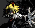  black blonde_hair darkness fang red_eyes ribbon ritsu_(roboroboro) rumia short_hair solo touhou 