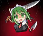 chachazero green_hair knife lowres mahou_sensei_negima! nino_(ninouchi_irazu) puppet solo sword weapon 