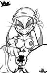  anus avian bandanna beak bird black_and_white blush breasts censored clitoris cum cum_drip cum_in_pussy cum_inside dripping female half-closed_eyes kayla-na monochrome navel nipples nude pussy sega sketch solo sonic_(series) sonic_riders spread_pussy spreading swallow_(bird) wave_the_swallow 