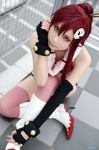  boots cosplay fingerless_gloves gloves hair_ornament photo red_hair tengen_toppa_gurren_lagann thighhighs yoko yoko_littner 