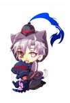  animal_ears animal_hood animalization armor bad_id bad_pixiv_id berserker_(fate/zero) cat_ears cat_tail chibi fate/zero fate_(series) grey_eyes helmet heterochromia hood hoodie kemonomimi_mode lizard male_focus matou_kariya tail white_background white_eyes white_hair yushouxidengjilang 