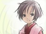  copyright_request haiiro japanese_clothes short_hair smile solo 