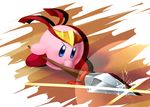  blue_eyes hat kirby kirby&#039;s_return_to_dream_land kirby's_return_to_dream_land kirby_(series) nintendo polearm spear weapon 